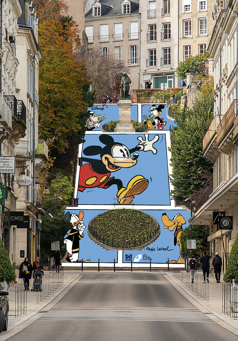 Mickey escalier Denis Papin